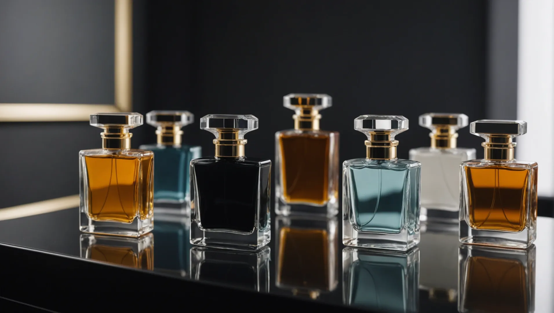 Elegant perfume bottles with protective packaging features