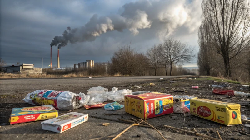 Customized packaging amidst a polluted background