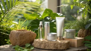 Eco-friendly cosmetic packaging with plants