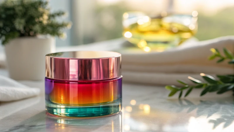 Elegant borosilicate glass container for cosmetics