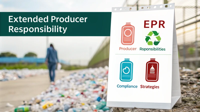 Infographic on Extended Producer Responsibility (EPR) with sections defining EPR and producer responsibilities.