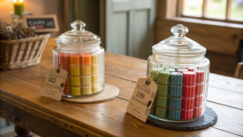 Two types of jars on a wooden table