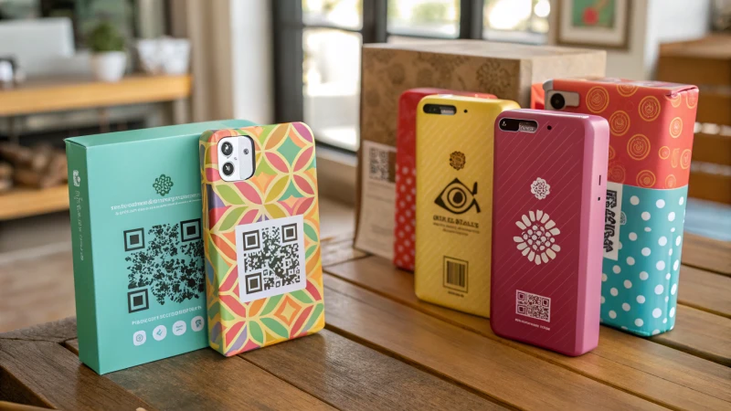 A collection of colorful personalized packaging designs on a wooden table