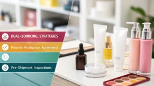 Infographic on supply chain optimization for cosmetic packaging