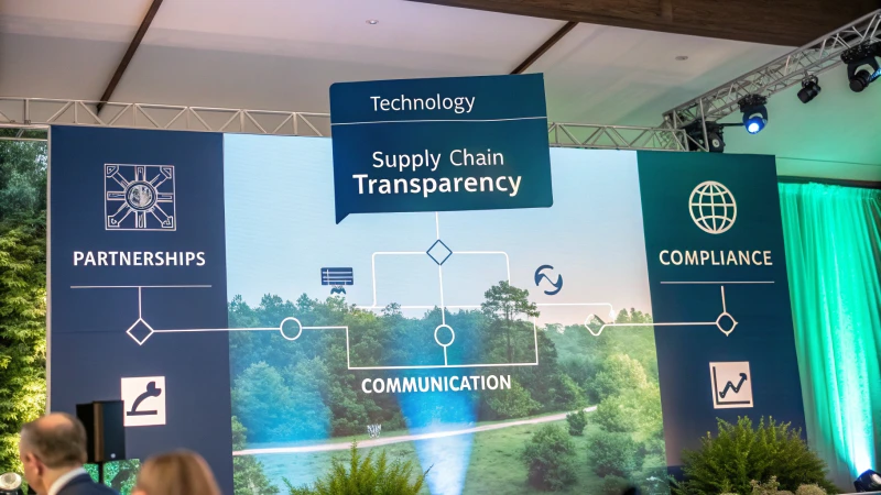 Flowchart illustrating supply chain transparency concepts