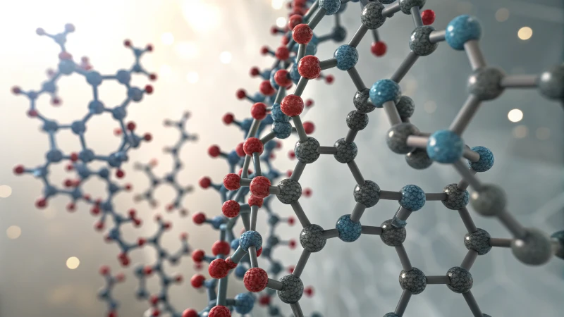 Microscopic view of molecular chains in sealing material