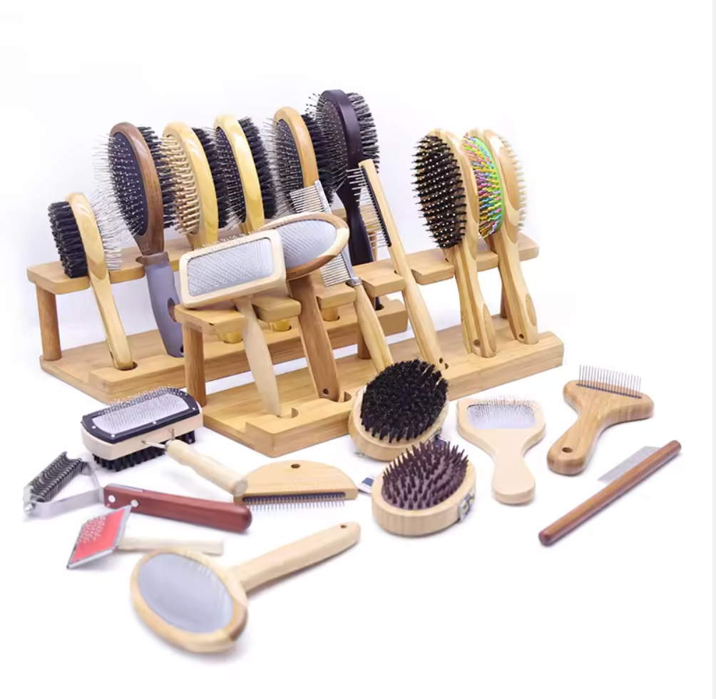 Artisan crafting premium wooden hairbrush with natural bristles